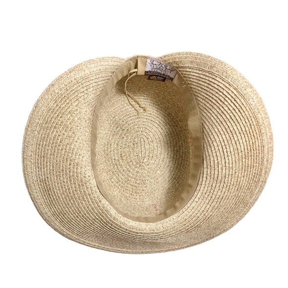 Sun ‘N’ Sand Headwear straw hat with pink sash, adjustable - Picture 6 of 8